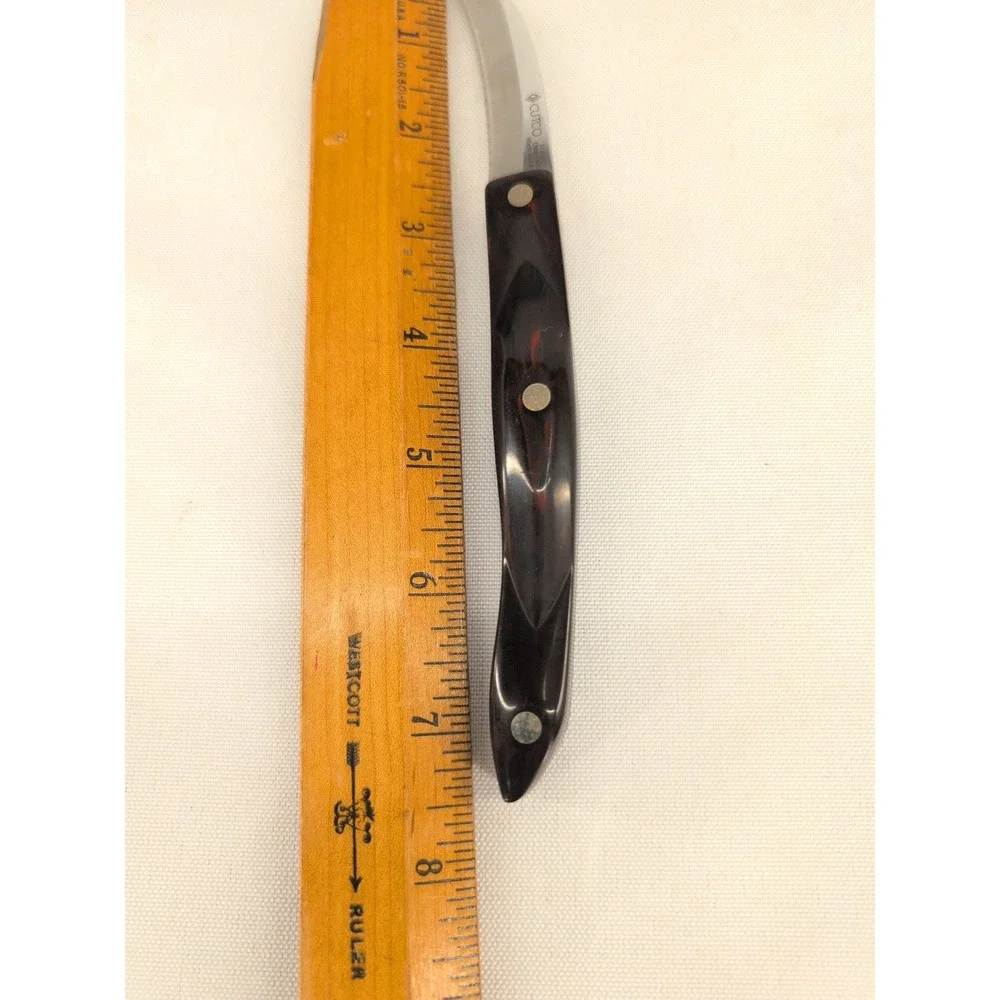Cutco Paring Knife Brown 3120 KO Birds Beak Curved Blade Made in USA